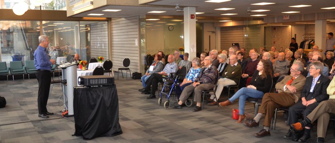 retirees in audience